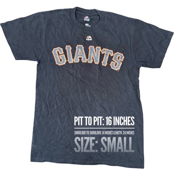 Vintage Tees - Majestic MLB San Francisco Giants Hunter Pence Graphic Tee*SZ S - Picture 3 of 4